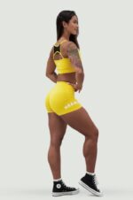 NEBBIA Шорты Ne High Waisted Shorts 5″ GYM HERO 582 желтый — изображение 3