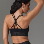 NEVERLATE Топ спортивный с двойными бретелями черный NW08.927.3