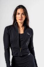NEBBIA Рашгард Deni x NEBBIA Fitness Zip Tracktop 314 black