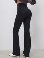 NEVERLATE Спортивные брюки клеш с утягивающим поясом черные NW01.1340.1 — изображение 3