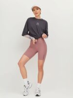 NEVERLATE Футболка прямого силуэта с разрезом спереди графит NW09.901.2 — изображение 3