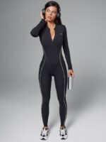 NEVERLATE Моделирующий комбинезон с открытой спиной и кантами черный NW14.1285.1 — изображение 5