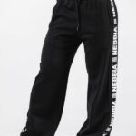 NEBBIA Брюки Straight Leg Sweatpants URBAN 490 BLACK