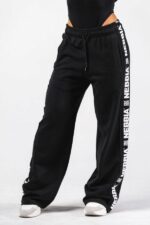 NEBBIA Брюки Straight Leg Sweatpants URBAN 490 BLACK