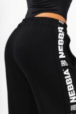 NEBBIA Брюки Straight Leg Sweatpants URBAN 490 BLACK — изображение 4