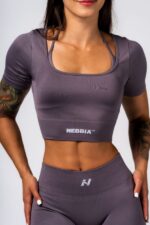 NEBBIA Топ Shaping Crop Top FLOW SEAMLESS 499 Shark — изображение 2