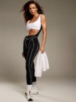 NEVERLATE Моделирующий комбинезон черно белый NW14.1319.1