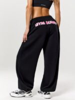 NEVERLATE Спортивные брюки свободного кроя для фитнеса черные NW01.1358.1