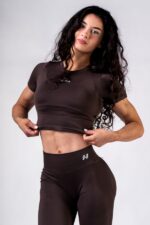 NEBBIA Топ Seamless Short-Sleeve Top POWER 891 DARK BROWN — изображение 2