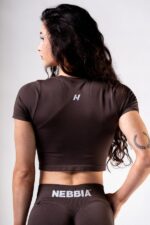 NEBBIA Топ Seamless Short-Sleeve Top POWER 891 DARK BROWN — изображение 4