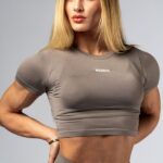 NEBBIA Топ Seamless Short-Sleeve Top POWER 891 LIGHT BROWN ASH