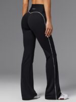 NEVERLATE Спортивные брюки клеш с кантом черные NW01.1303.1 — изображение 2