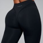 NEVERLATE Спортивные леггинсы с имитацией бикини черные NW04.1389.1