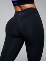 NEVERLATE Спортивные леггинсы с имитацией бикини черные NW04.1389.1