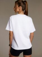 NEVERLATE Свободная футболка с принтом белая NW09.1380.2 — изображение 4