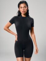 NEVERLATE Моделирующий спортивный комбинезон на молнии черный NW14.1427.1 — изображение 4