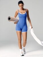 NEVERLATE Моделирующий комбинезон с двойным топом и бретелями синий NW14.1426.2 — изображение 5