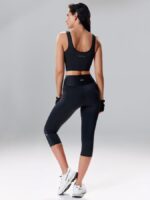 NEVERLATE Удлиненный спортивный топ-бра с легкой поддержкой черный NW08.1443.2 — изображение 4