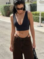 NEVERLATE Удлиненный спортивный топ-бра с легкой поддержкой черный NW08.1443.2 — изображение 5