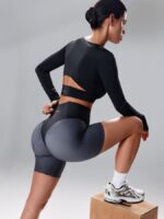 NEVERLATE Моделирующие спортивные шорты черные NW11.1478.1