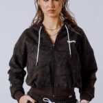 NEBBIA Худи Relaxed Zip Hoodie POWER 895 dark BROWN CAMO