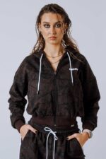 NEBBIA Худи Relaxed Zip Hoodie POWER 895 dark BROWN CAMO