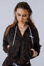 NEBBIA Худи Relaxed Zip Hoodie POWER 895 dark BROWN CAMO — изображение 3