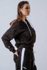 NEBBIA Худи Relaxed Zip Hoodie POWER 895 dark BROWN CAMO — изображение 4