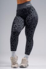 NEBBIA Лосины Push-Up Compression Leopard Leggings 849 PRIMAL черный — изображение 3