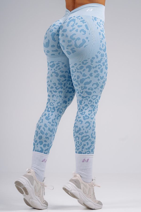 683ca5415d0011f1831818c04d45c689_48ceade65d0111f1831818c04d45c689 NEBBIA Лосины Push-Up Compression Leopard Leggings 849 PRIMAL синий — изображение 1