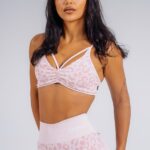 NEBBIA Топ Medium Support Leopard Sports Bra 854 PRIMAL розовый