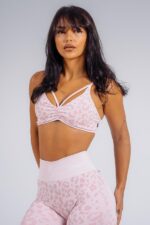 NEBBIA Топ Medium Support Leopard Sports Bra 854 PRIMAL розовый