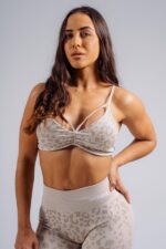 NEBBIA Топ Medium Support Leopard Sports Bra 854 PRIMAL кремовый
