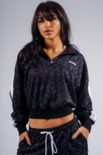 NEBBIA Свитшот Half-zip Leopard Sweatshirt 866 PRIMAL черный