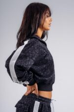 NEBBIA Свитшот Half-zip Leopard Sweatshirt 866 PRIMAL черный — изображение 2