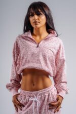 NEBBIA Свитшот Half-zip Leopard Sweatshirt 866 PRIMAL розовый