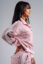 NEBBIA Свитшот Half-zip Leopard Sweatshirt 866 PRIMAL розовый — изображение 2