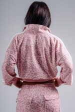 NEBBIA Свитшот Half-zip Leopard Sweatshirt 866 PRIMAL розовый — изображение 3