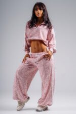 NEBBIA Свитшот Half-zip Leopard Sweatshirt 866 PRIMAL розовый — изображение 6